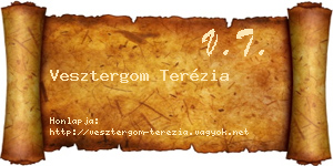 Vesztergom Terézia névjegykártya